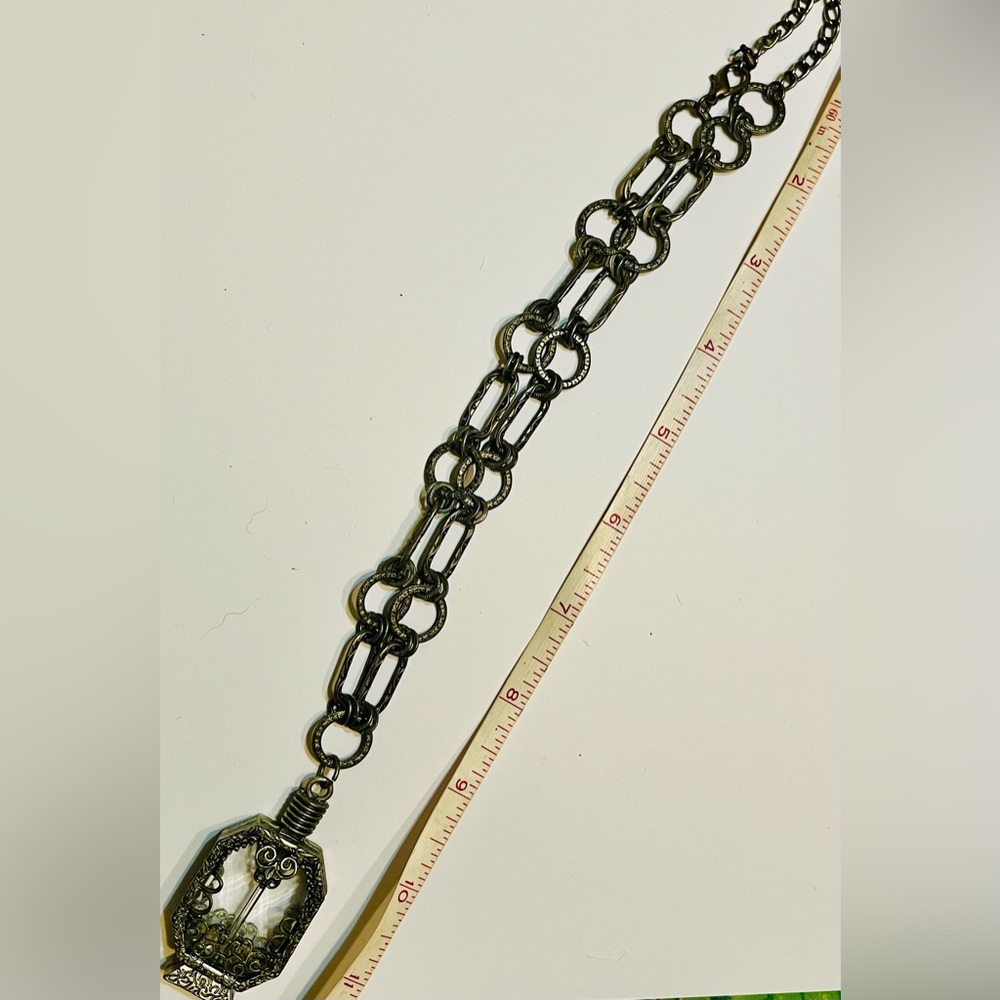Brushed Silver Chain 12” Necklace